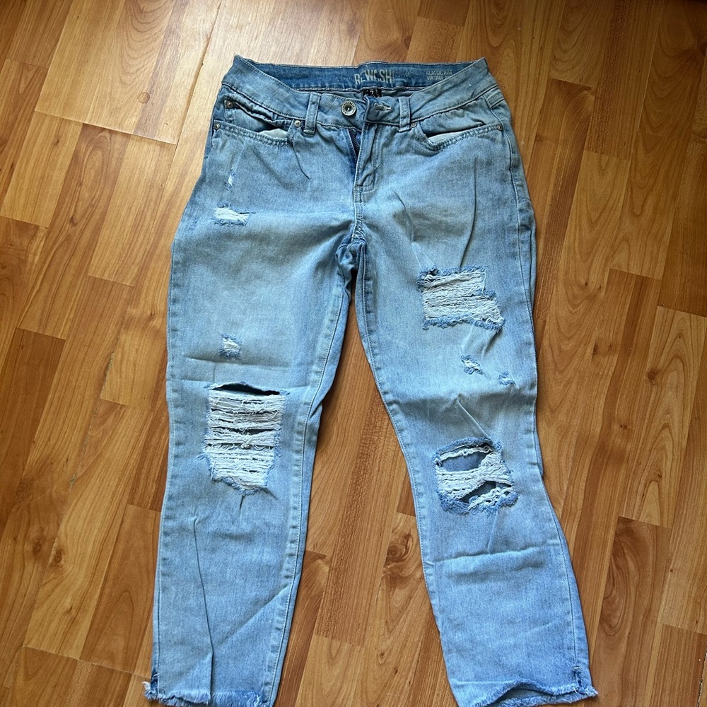Rewash Light Blue Distressed Boyfriend Jeans